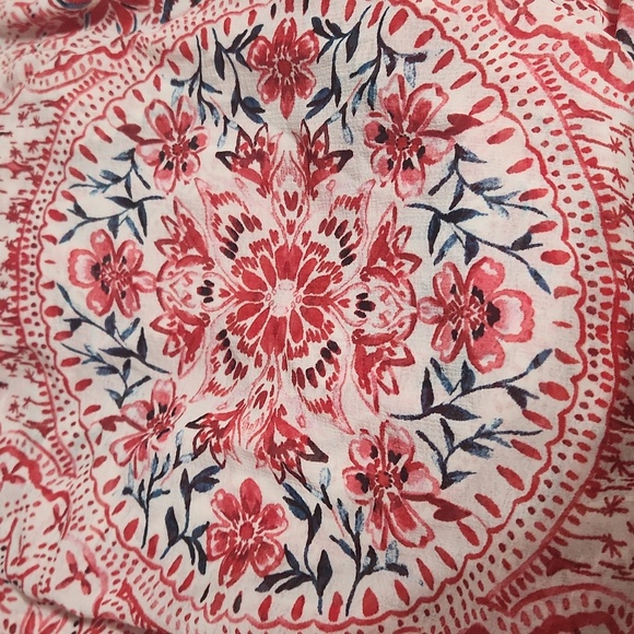 Torrid Chiffon Kimono with Red Floral Design - Picture 5 of 5